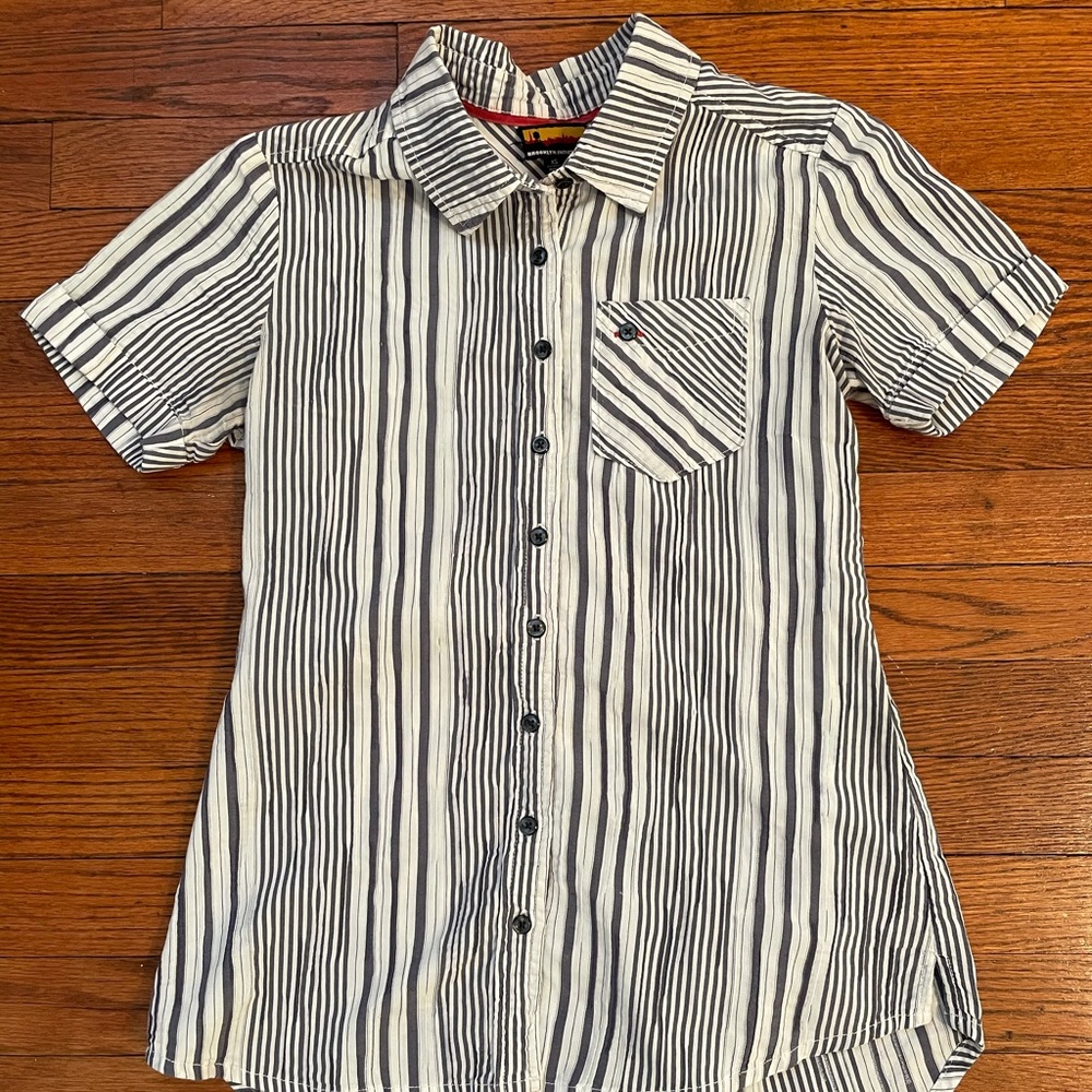 Brooklyn Industries Stripe Seersucker Button Up XS